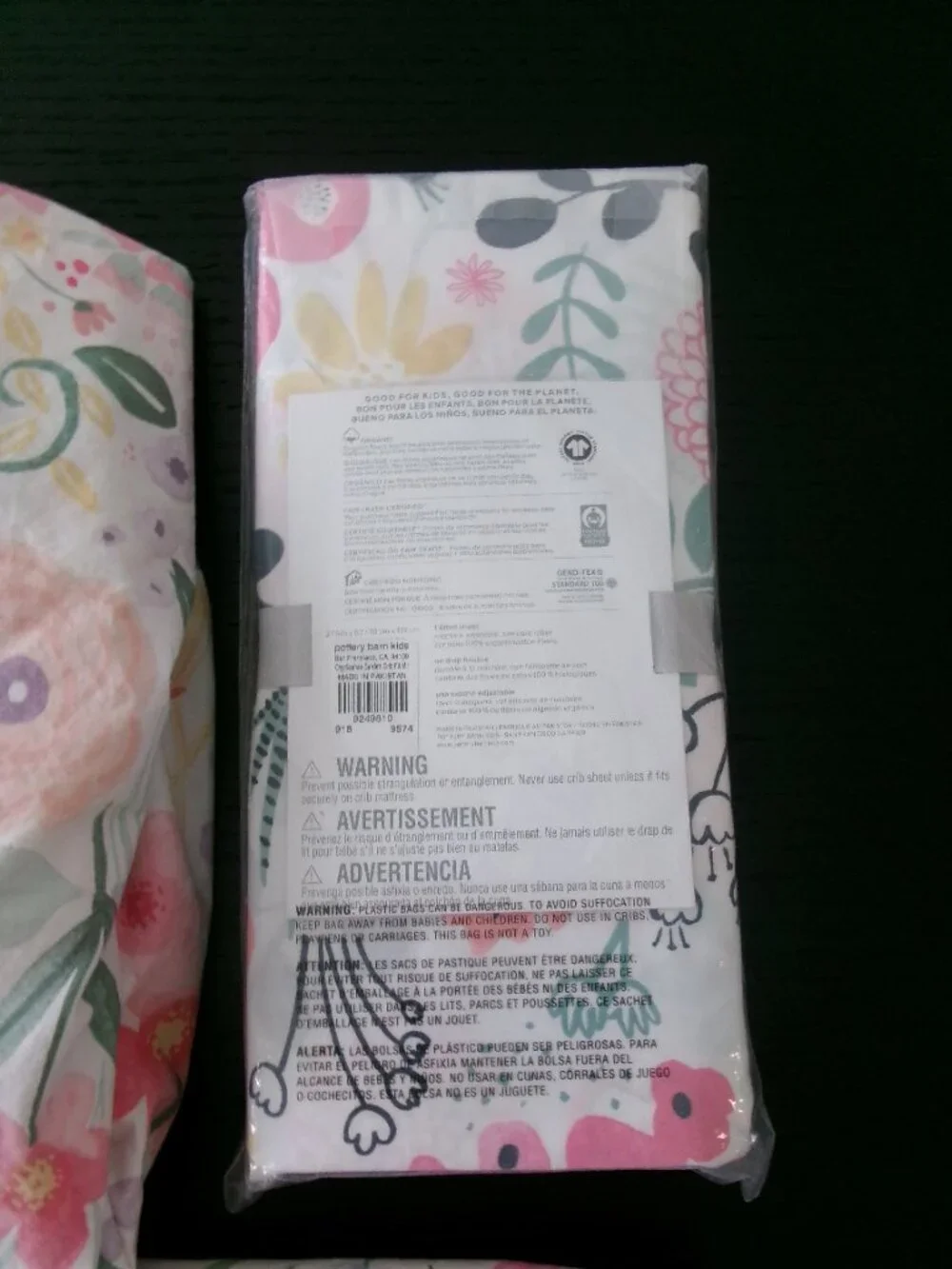 Lot 3 Pottery Barn Organic Cotton Crib Sheets New Sasha's Garden Laney Floral